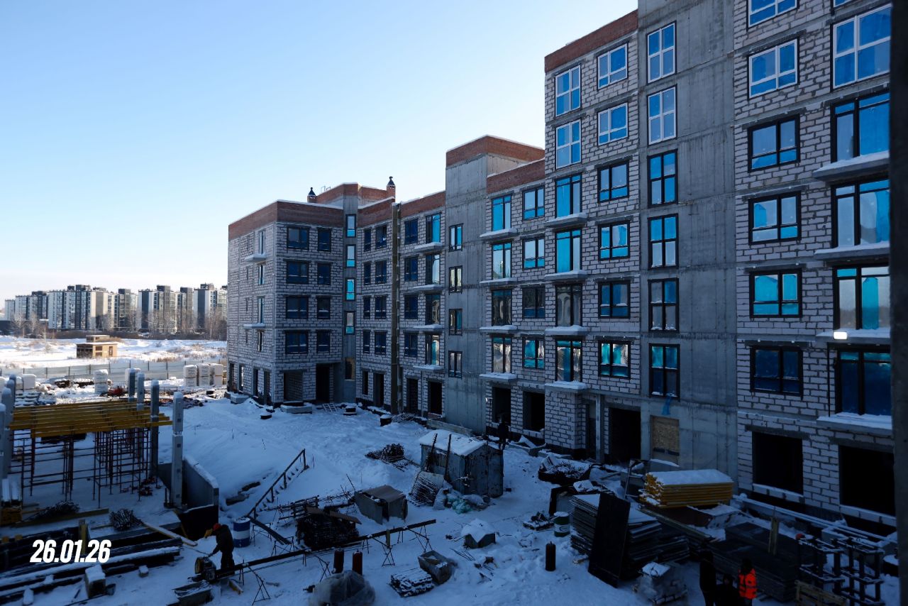 Ход строительства ЖК «Новиль» — фото за январь 2026