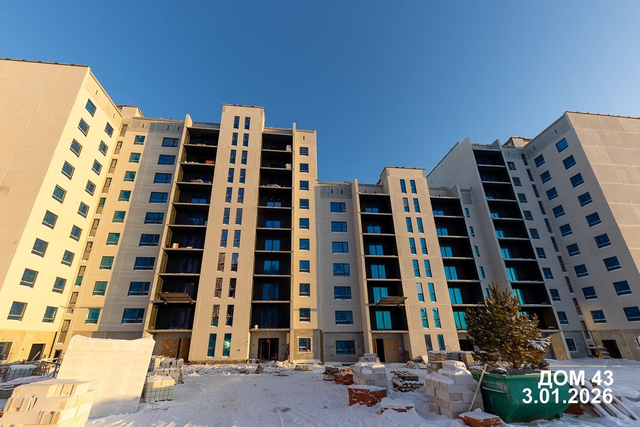 Ход строительства ЖК «Притяжение» — фото за январь 2026