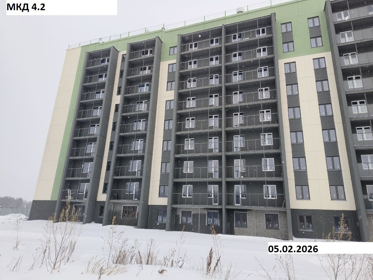 Ход строительства ЖК «Шишкин» — фото за февраль 2026