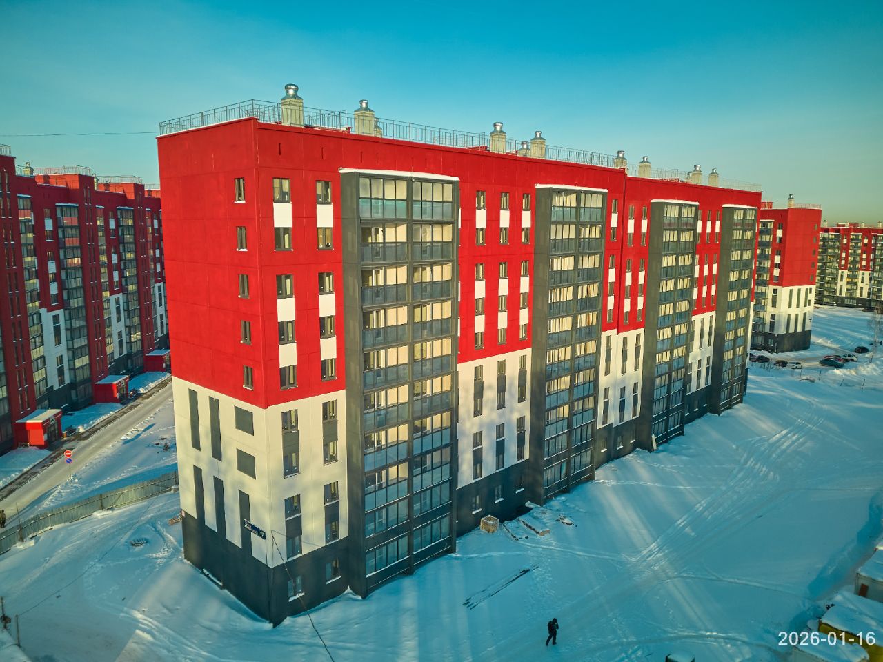 Ход строительства ЖК «Экорайон Вишневая горка» — фото за январь 2026