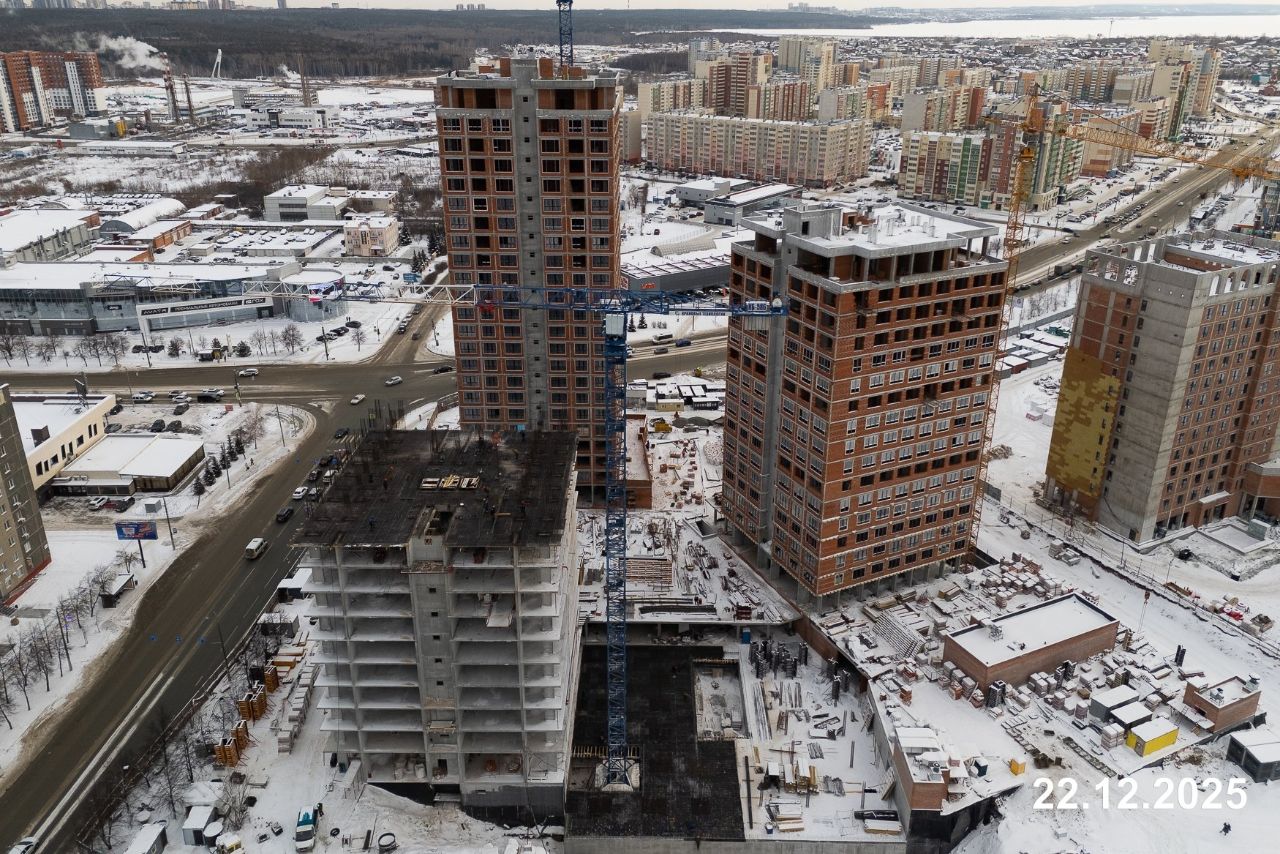 Ход строительства ЖК «Весенний квартал» — фото за декабрь 2025