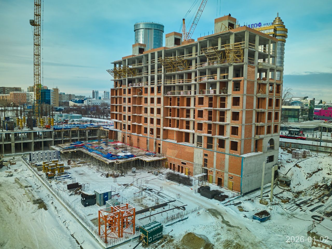 Ход строительства ЖК «Голос Меридиан» — фото за январь 2026