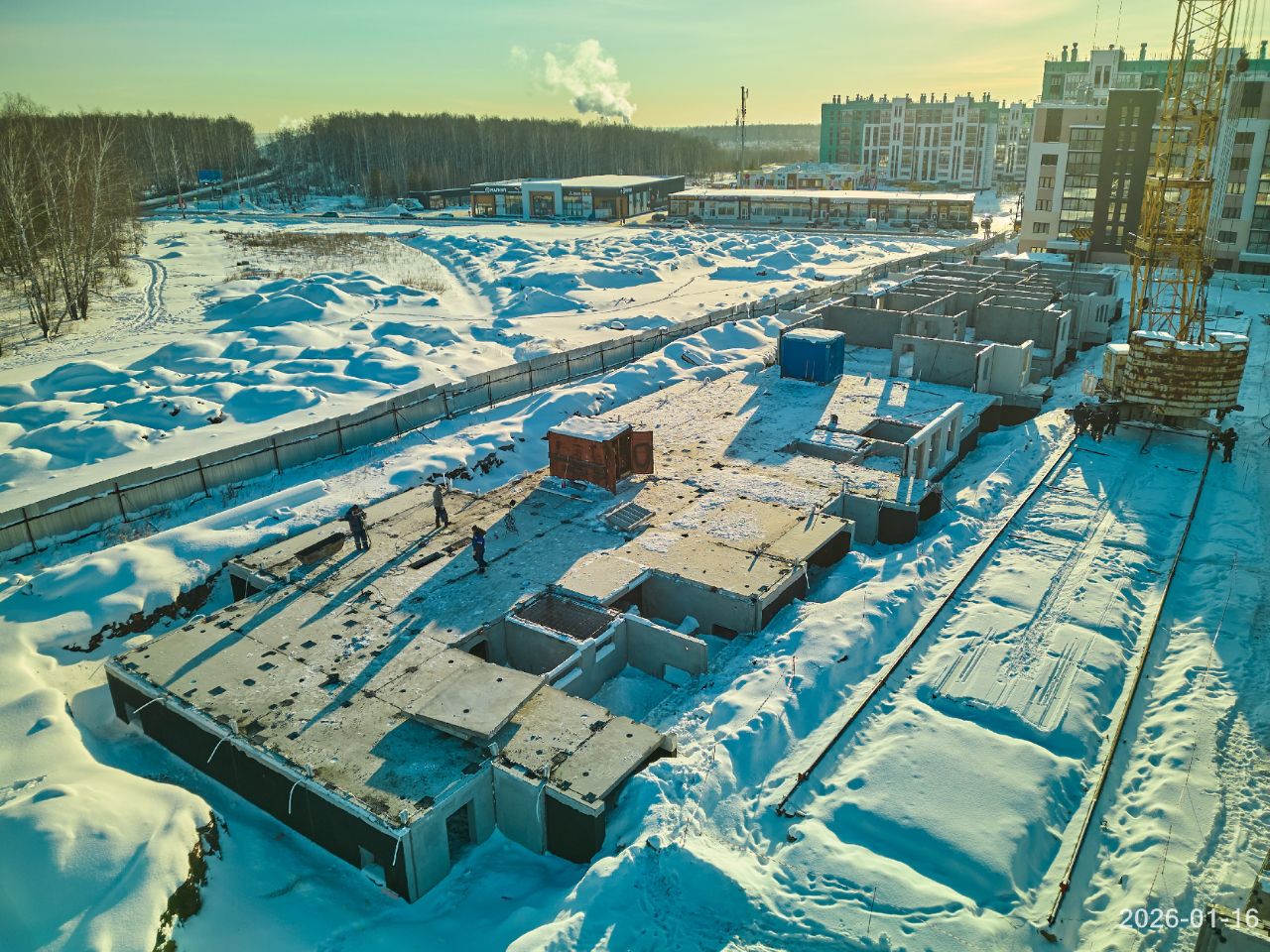 Ход строительства ЖК «Атмосфера» — фото за январь 2026