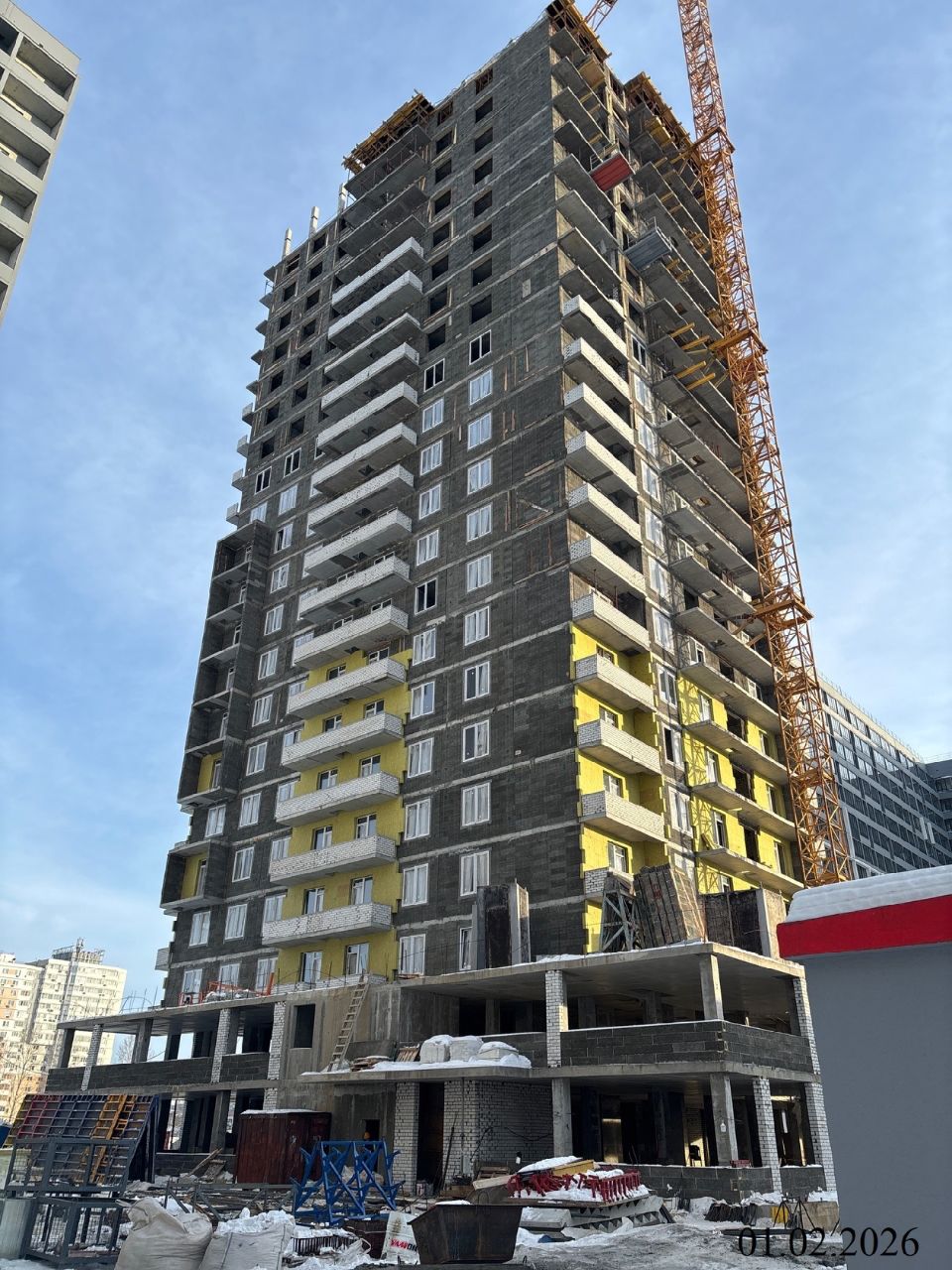 Ход строительства ЖК «Манхэттен» — фото за февраль 2026