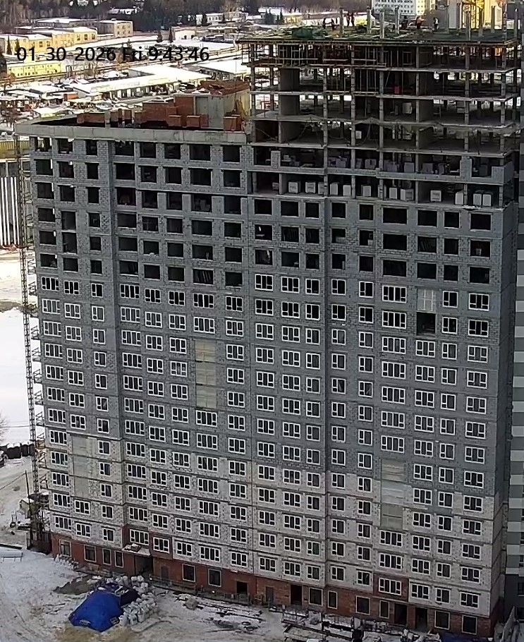 Ход строительства ЖК «Западный луч» — фото за январь 2026