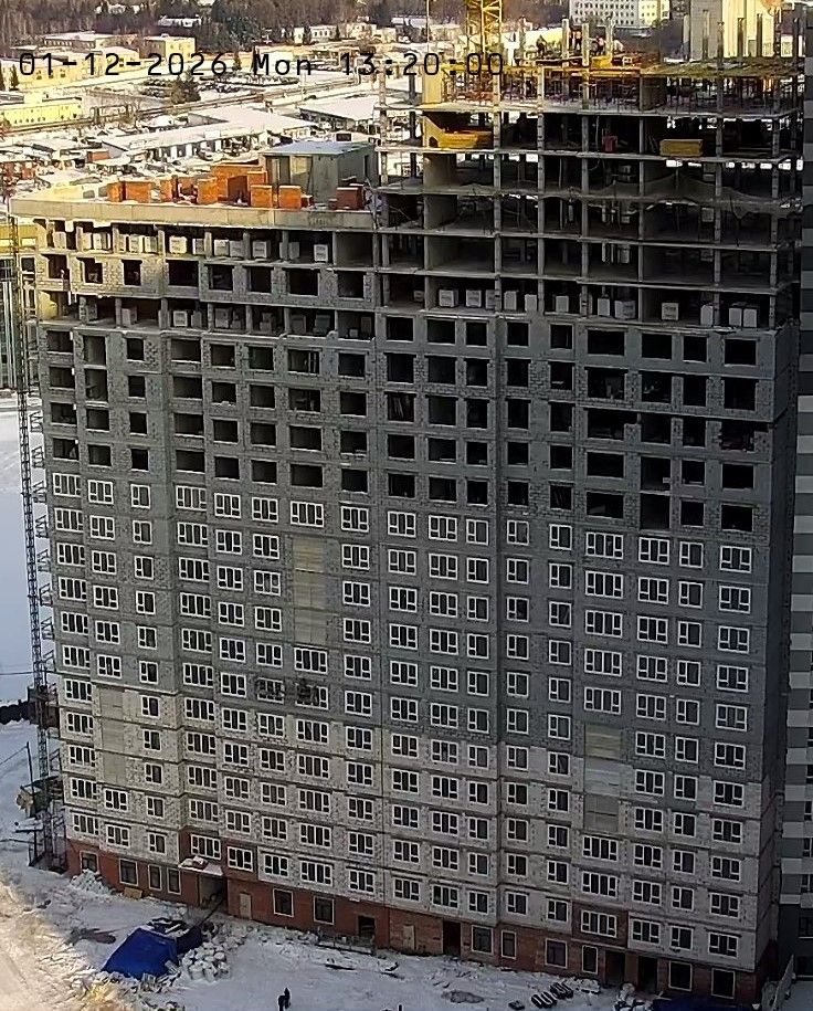 Ход строительства ЖК «Западный луч» — фото за декабрь 2025