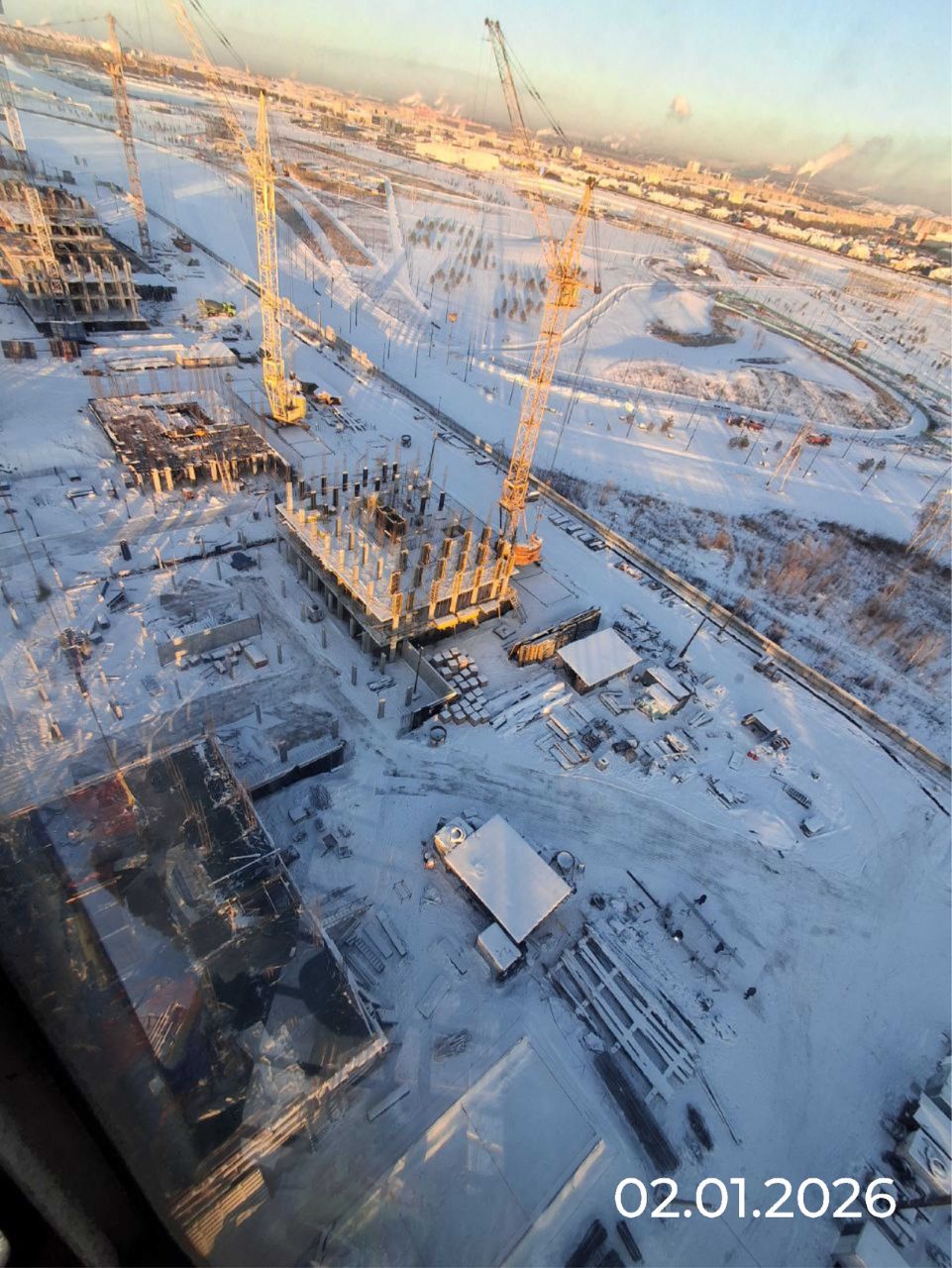 Ход строительства ЖК «Голос Притяжение» — фото за январь 2026