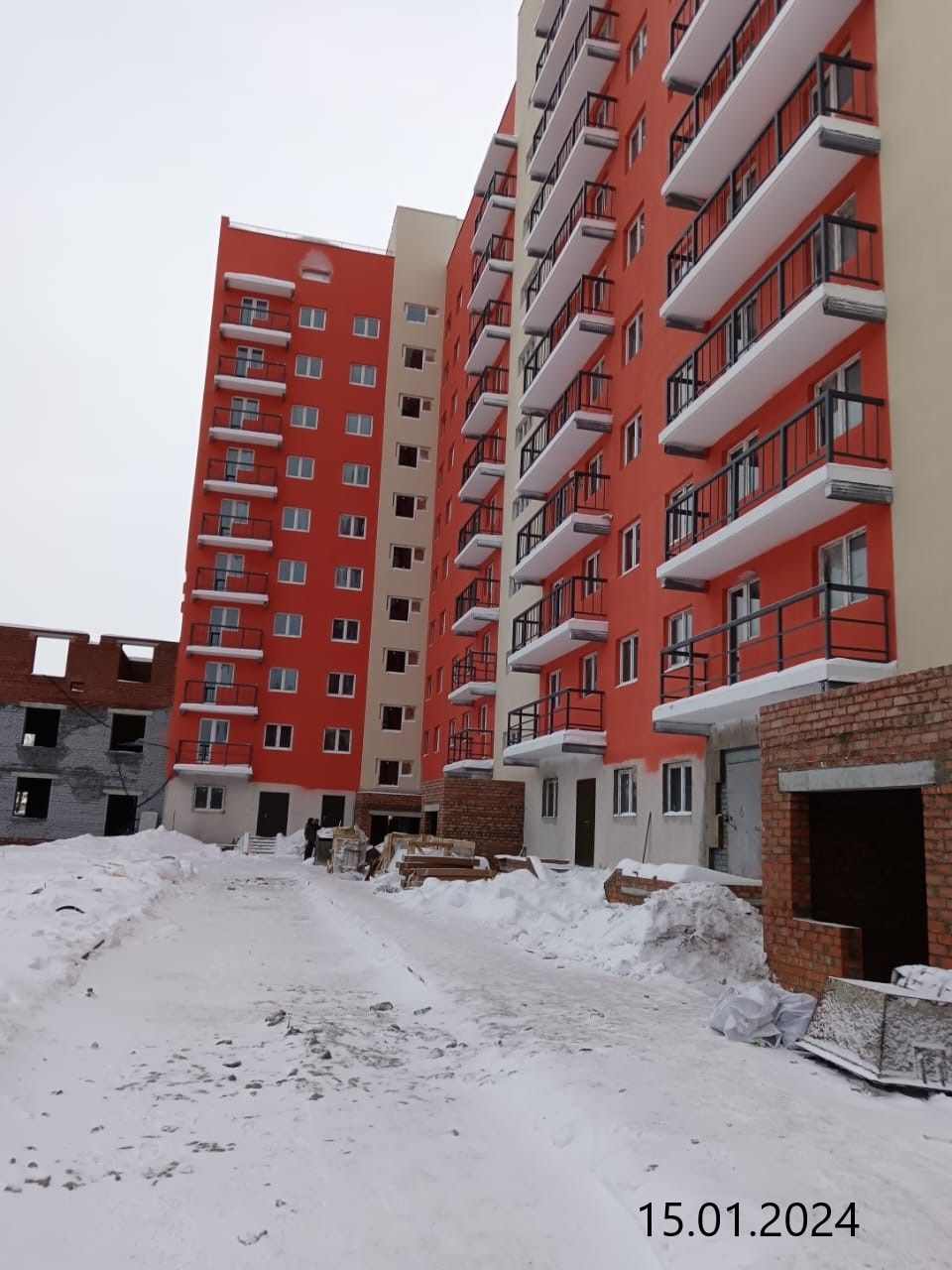 Ход строительства ЖК «пр. Коммунистический, 33» — фото за январь 2024
