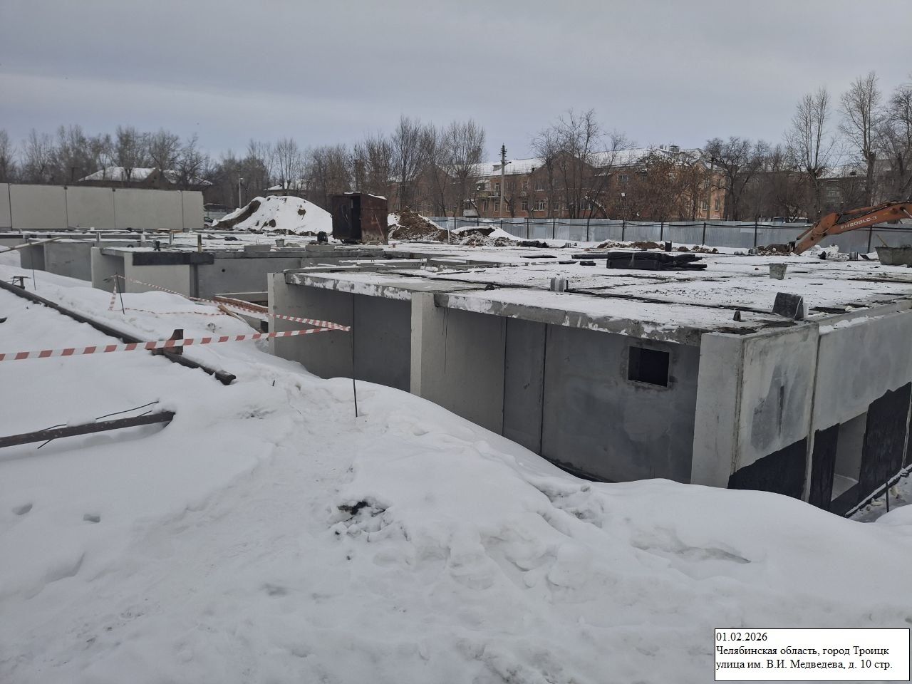 Ход строительства ЖК «по ул. В.И. Медведева» — фото за февраль 2026
