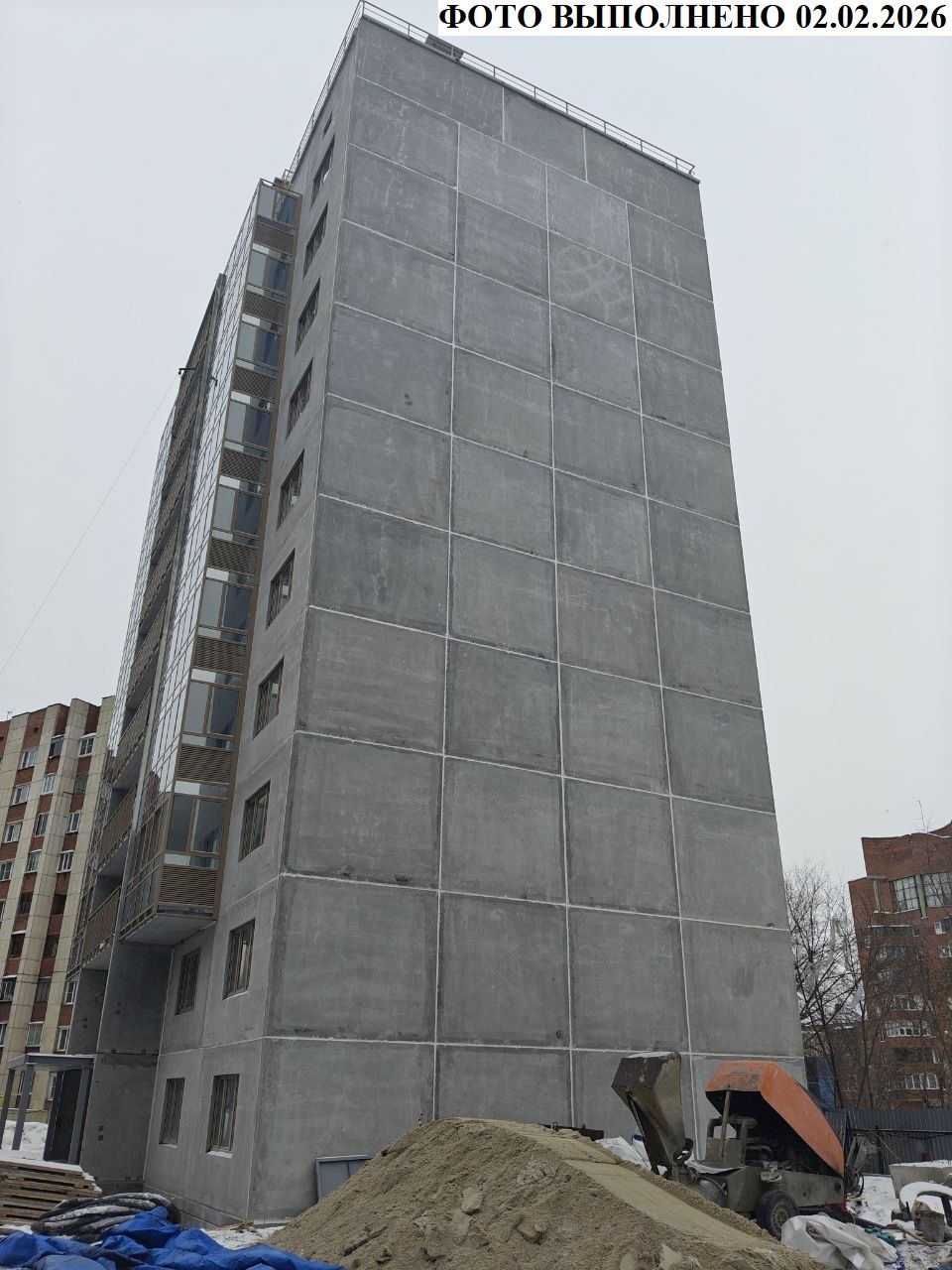 Ход строительства ЖК «Дом на Цвиллинга» — фото за февраль 2026