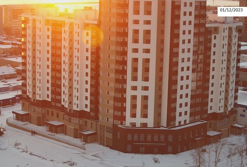 Ход строительства ЖК «Дом на проспекте Ленина, 87а» — фото за декабрь 2023