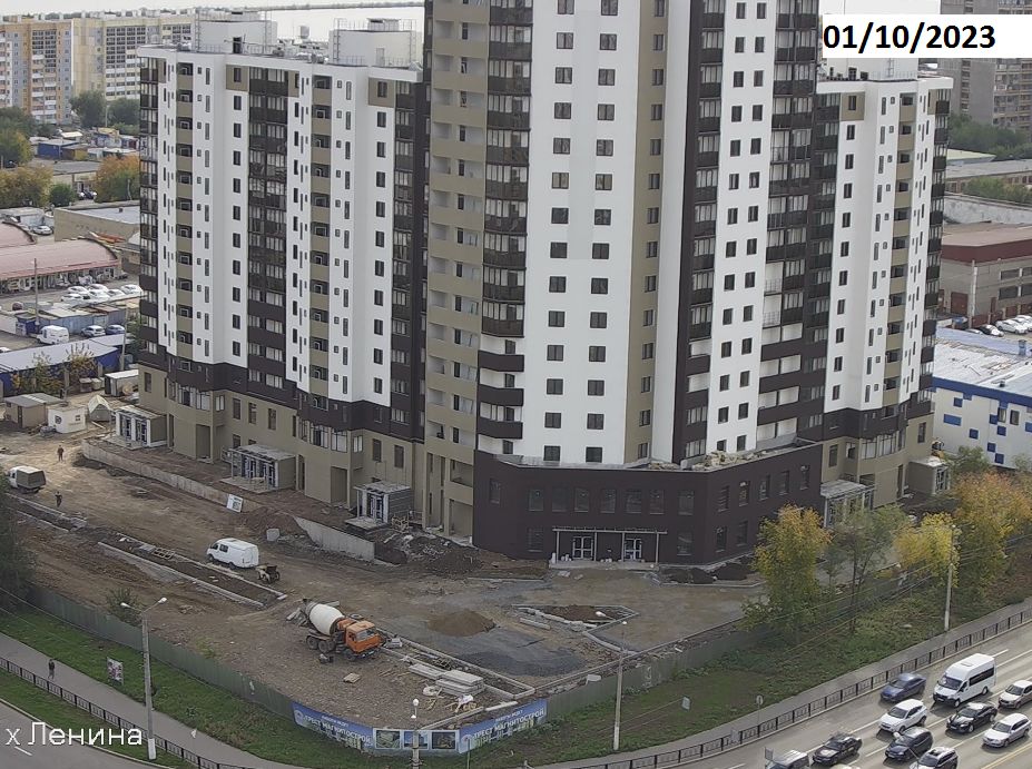 Ход строительства ЖК «Дом на проспекте Ленина, 87а» — фото за октябрь 2023