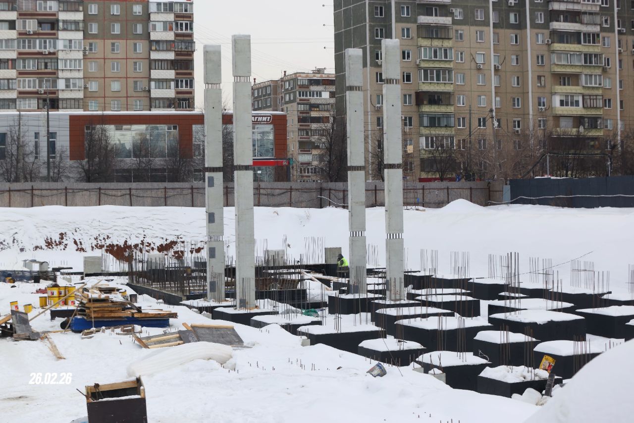 Ход строительства ЖК «Клевер» — фото за февраль 2026