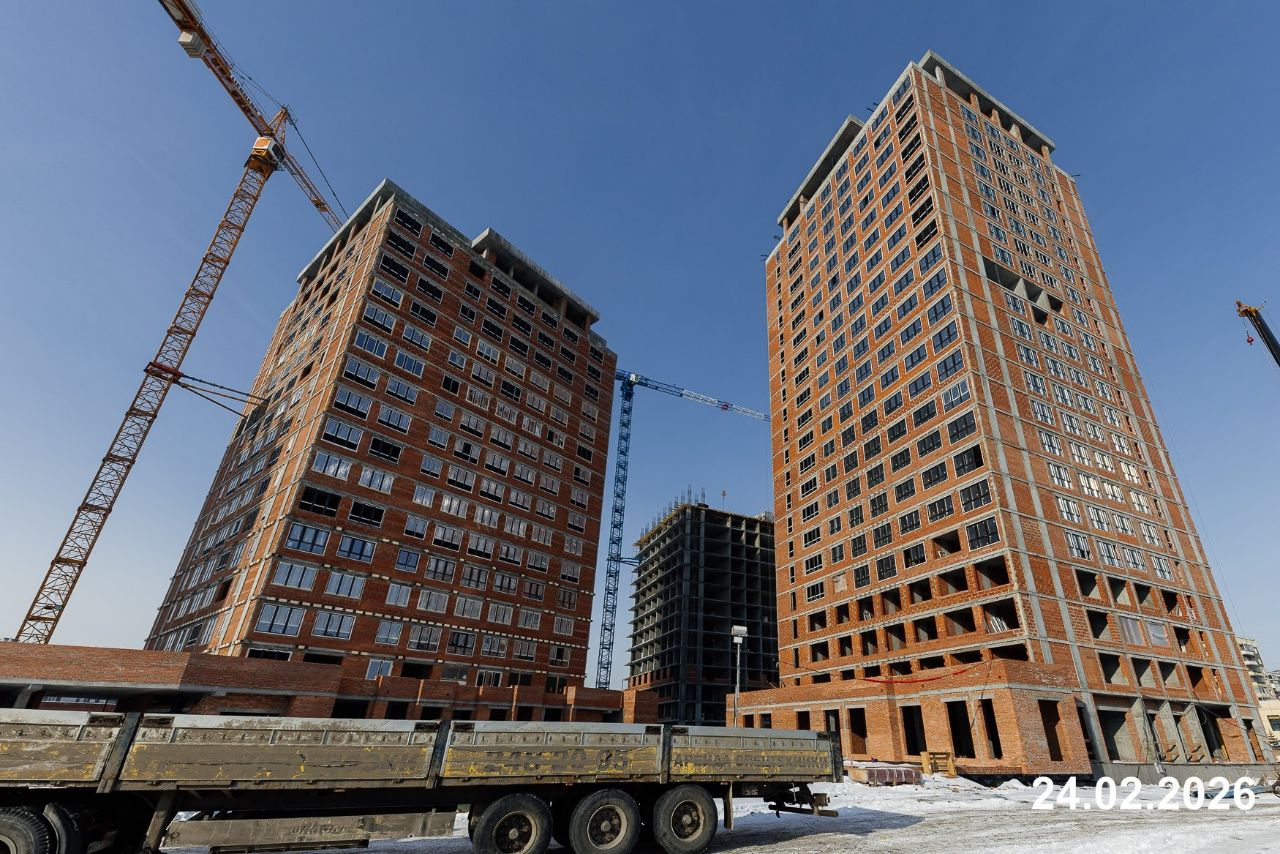 Ход строительства ЖК «Весенний квартал» — фото за февраль 2026