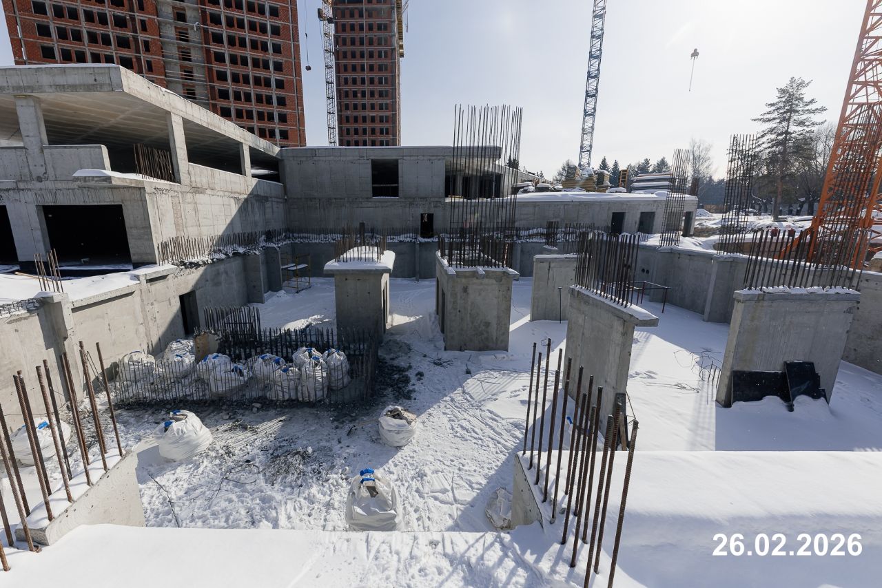 Ход строительства ЖК «НИКС Про на Лесопарковой» — фото за февраль 2026