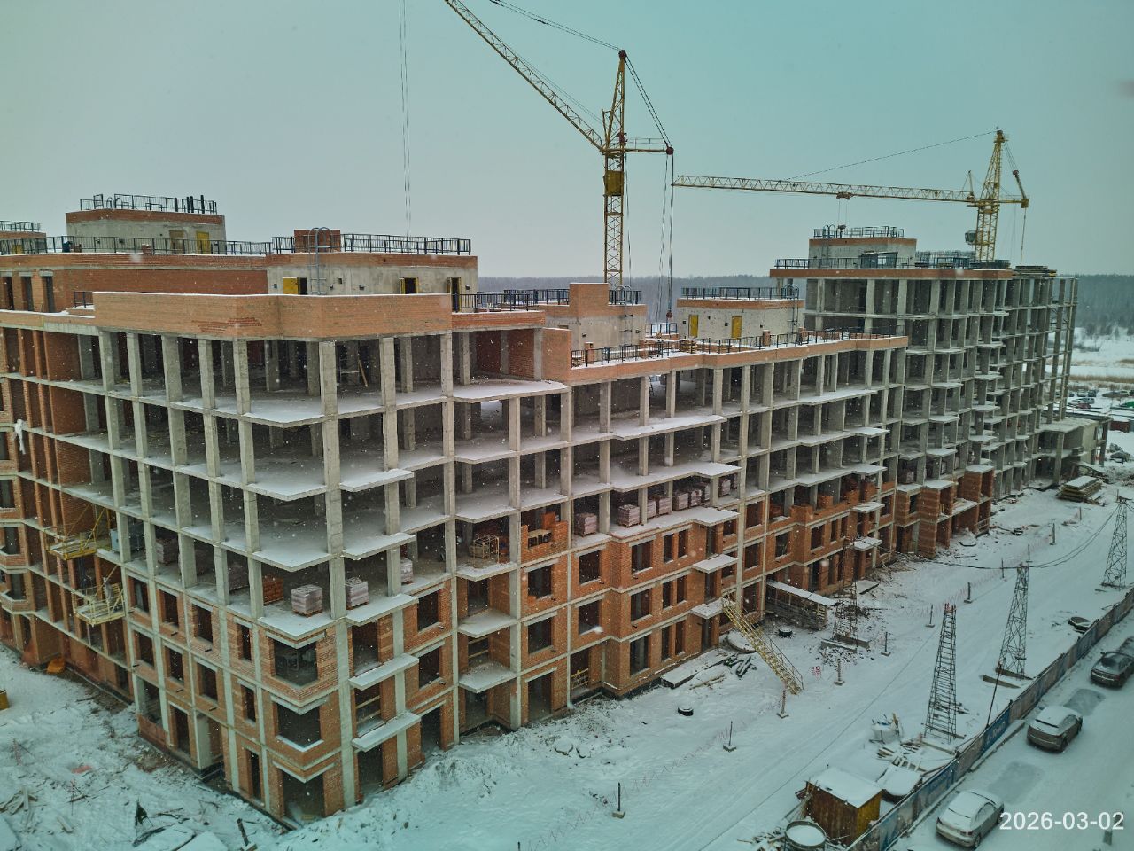 Ход строительства ЖК «Жилые кварталы Голос Эльтаун» — фото за март 2026