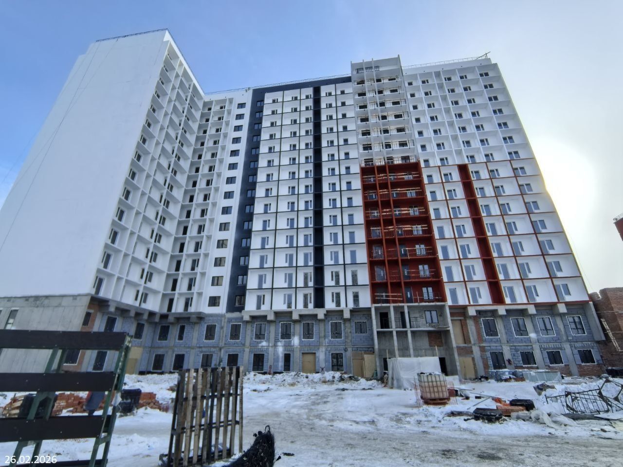 Ход строительства ЖК «Симфония» — фото за февраль 2026