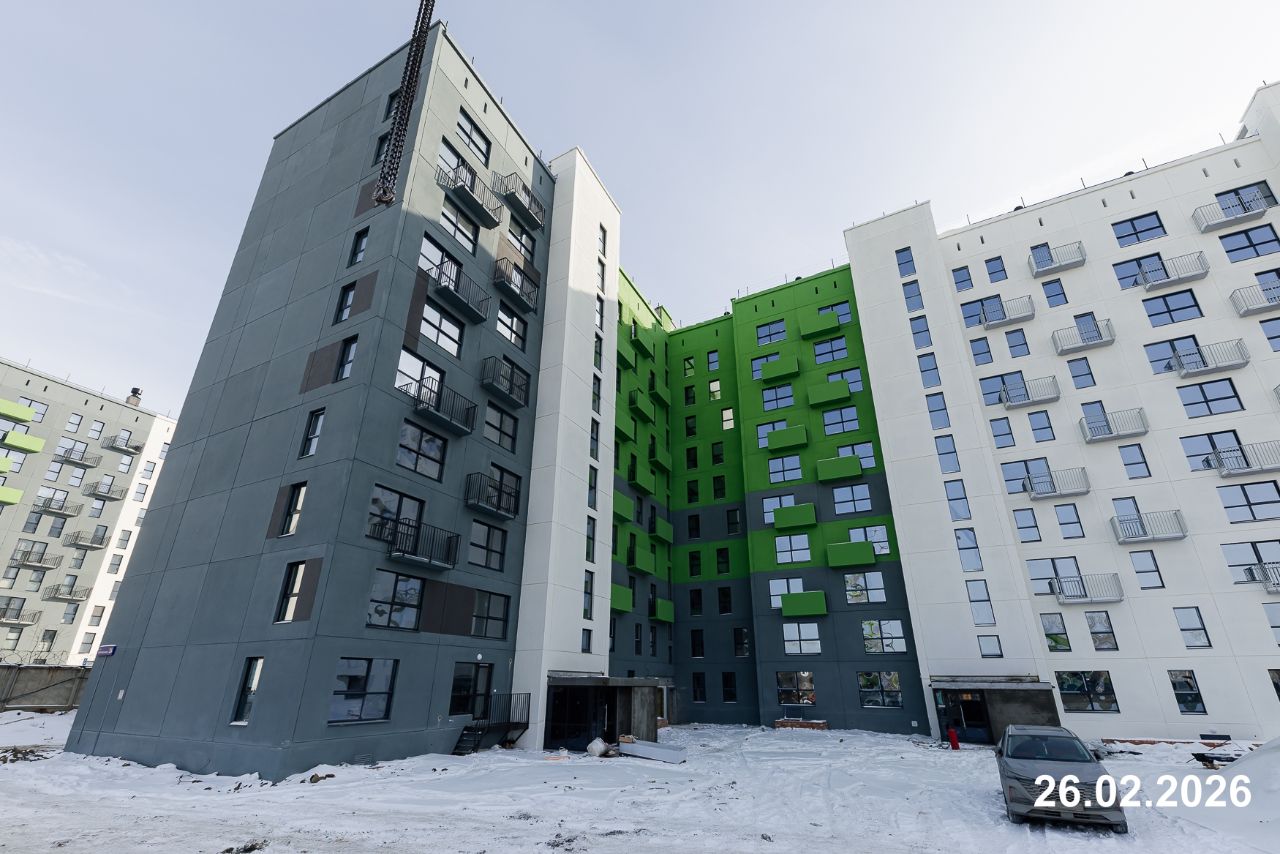 Ход строительства ЖК «НИКС ЛАЙН на Блюхера» — фото за февраль 2026