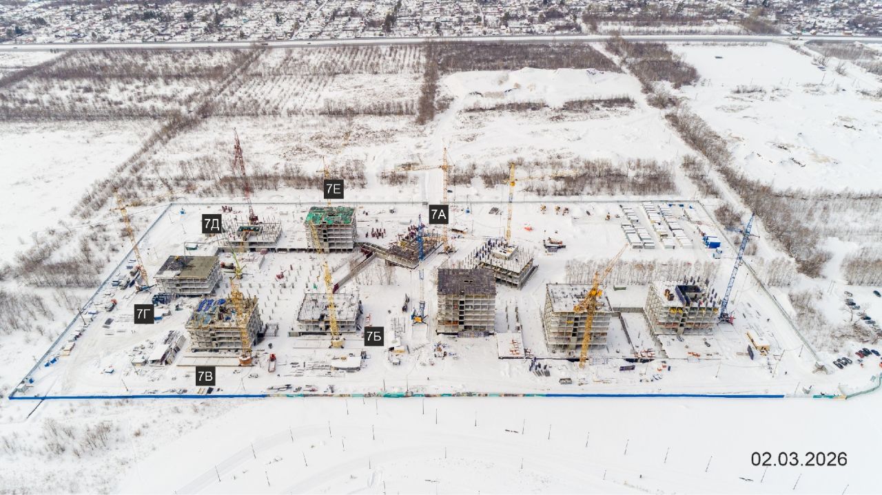 Ход строительства ЖК «Голос Притяжение» — фото за март 2026