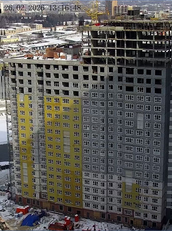Ход строительства ЖК «Западный луч» — фото за февраль 2026