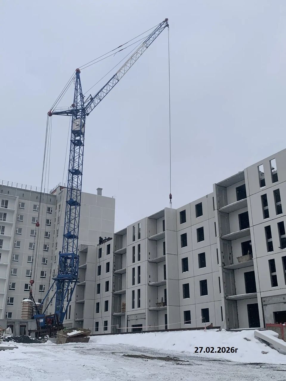 Ход строительства ЖК «Родные просторы» — фото за февраль 2026